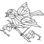 Vector illustraties van vogels op een boomtak