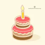 День рождения торт со свечой