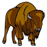Brun bison tegning