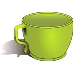 Green cup vector image