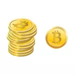 Bitcoins vector image