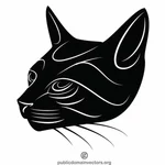 Tête de chat noir