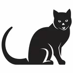 黒猫シルエットクリップアート