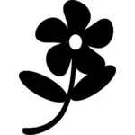 Silhouette vecteur clip art pétales fleur