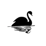 Silhuett vektorbild av swan