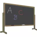 Tafel mit Ständer und Briefe Vektor-Bild