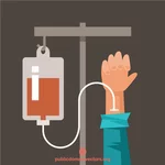 Het grafische concept van de bloedtransfusie