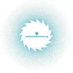 Blue halftone dots vector