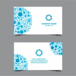 Blue dots business card template