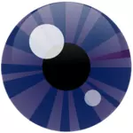 Vectorillustratie van blauwe oog iris