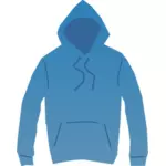 Blauwe hoodie vector tekening