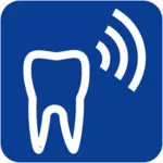 Icona blu del dente