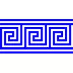 Vectorillustratie van blauwe lijn Griekse belangrijke patroon