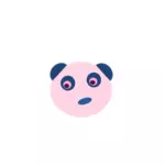 Rosa panda bear ansikte