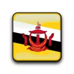 Bouton de vecteur pour le drapeau Brunei
