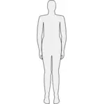 Laki-laki tubuh siluet vektor grafis