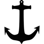 Simple anchor silhouette vector image