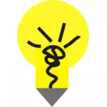 ClipArt vettoriali di lampadina gialla con un'estremità appuntita