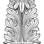 Acanthus leaf vector drawing