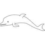 Arte delfín vector lineal