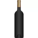 Graphiques vectoriels de bouteille de vin noir