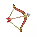 Arrow and bow vector drawing