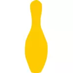 Illustration vectorielle de bowling jaune broche
