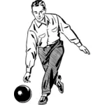 Bowling-Mann-Vektor-ClipArt-Grafik