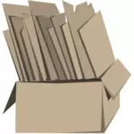Vector Illustrasjon av papp boks full av papp