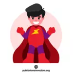 Jongen in superheldenkostuum