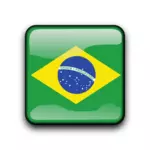 Botão de vetor Brasil brilhante