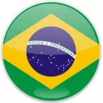 Brasilian lippu pyöreä muotoinen vektorikuva