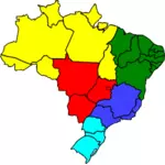 브라질 벡터 이미지의 컬러 지도