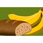 Immagine di pane e banana