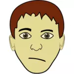 Brown haired boy vector image