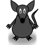 Vector image of scared cartoon mouse