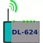 Grafika wektorowa router bezprzewodowy D-Link
