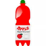 Una bottiglia di disegno vettoriale di uno spruzzatore di apple