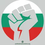 Bulgarische Flagge geballt Faust