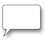 Rounded corners speech bubble with shadow vector image