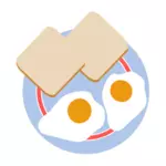 البيض والخبز المحمص