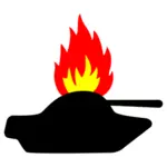 Imagem de vetor de tanque ardente