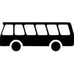 Ilustracja wektorowa piktogramu autobus