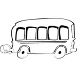 Buss tecknade vektorbild