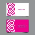 Шаблон визитной карточки розовый дизайн