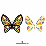 रंगीन पंखों के साथ तितली