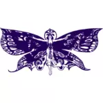Vector de la imagen de mariposa tribal mujer patrón