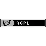 Odznaka Web licencji AGPL wektorowa
