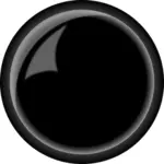 Round shiny black button vector illustration