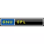 GNU Licence web insigne dessin vectoriel